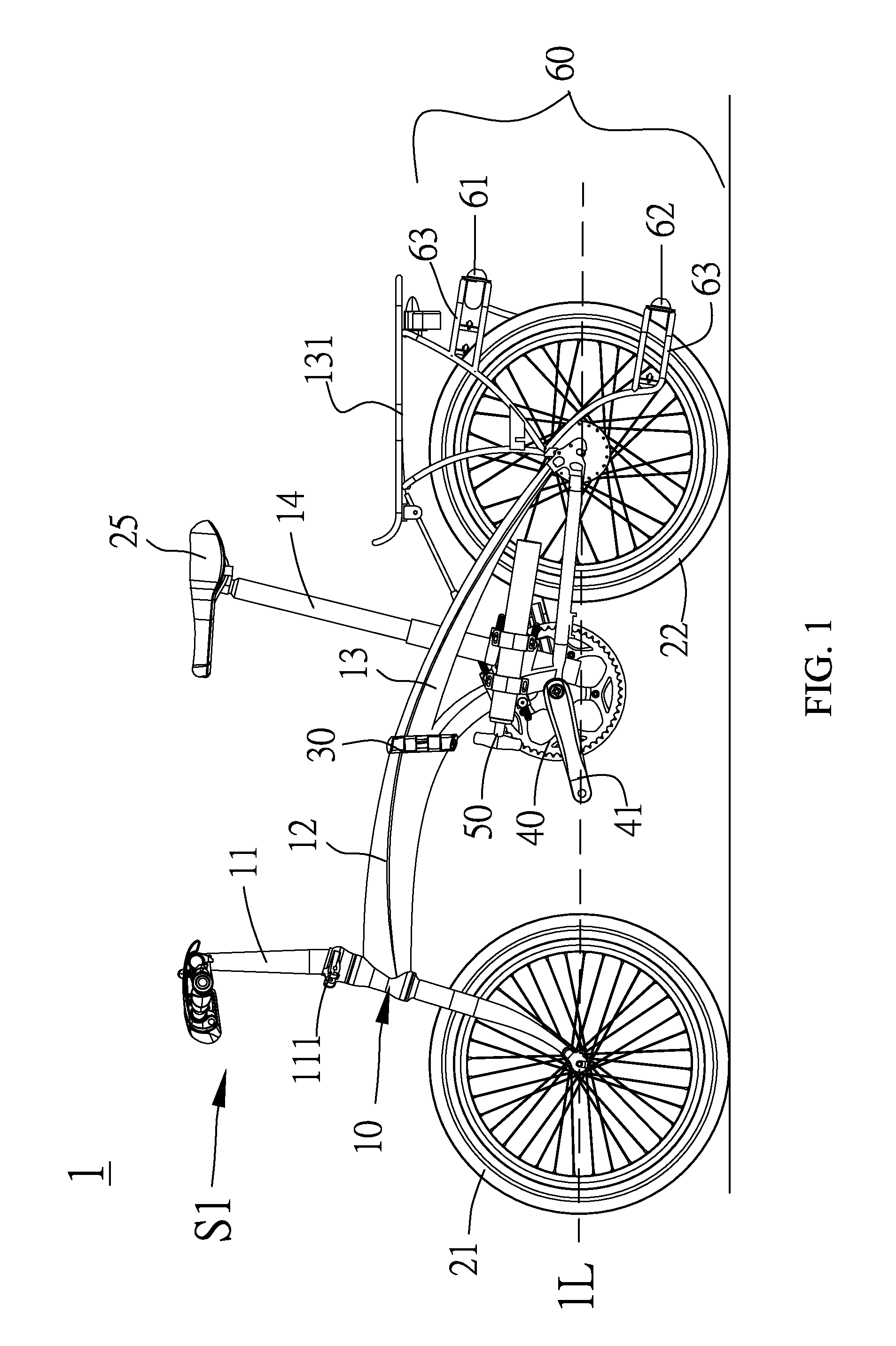 Trolley-like folding bicycle