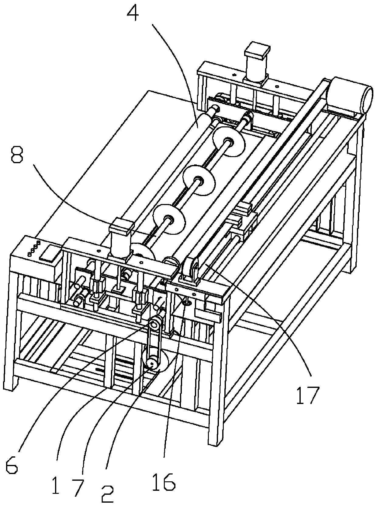 A pearl cotton cutting machine