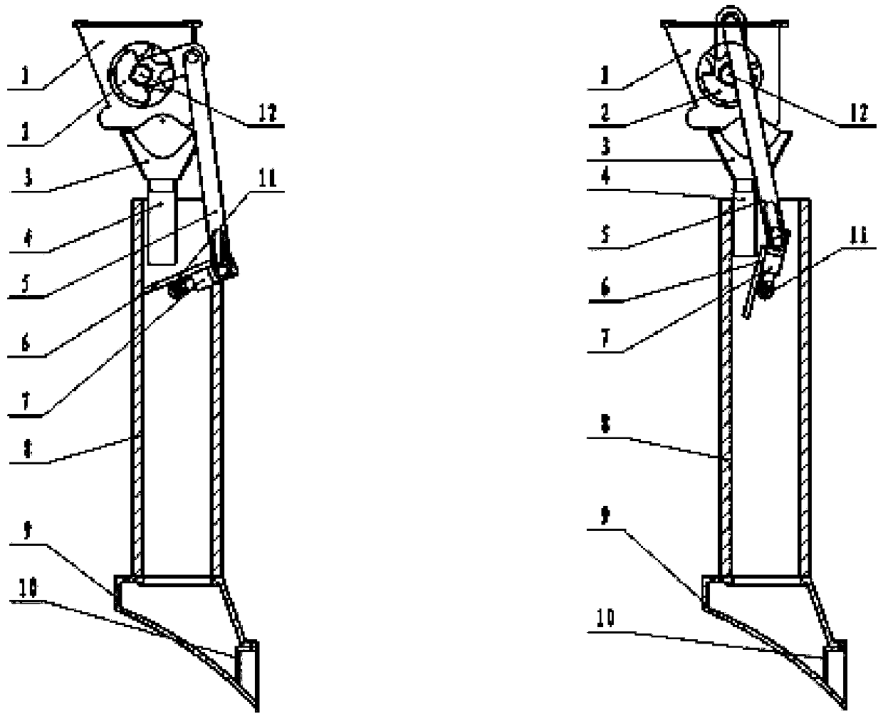 A dual-purpose sowing device for hole sowing of wheat and rice strips