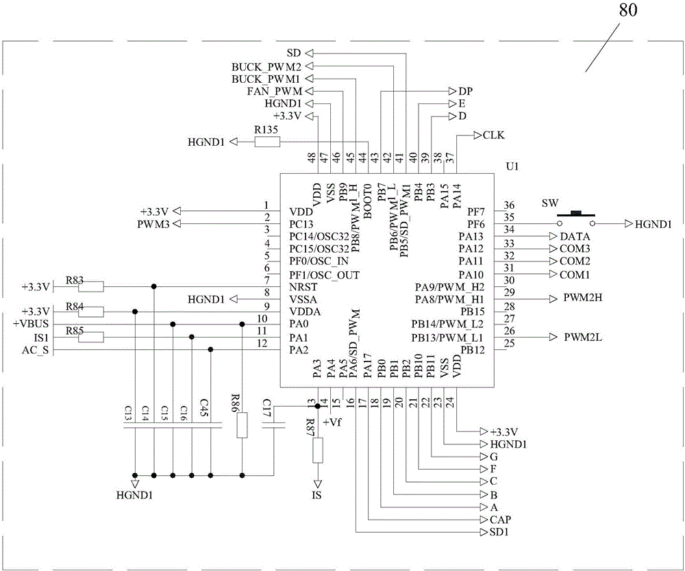 PFC and LLC resonance-based intelligent half-bridge modified wave voltage conversion circuit