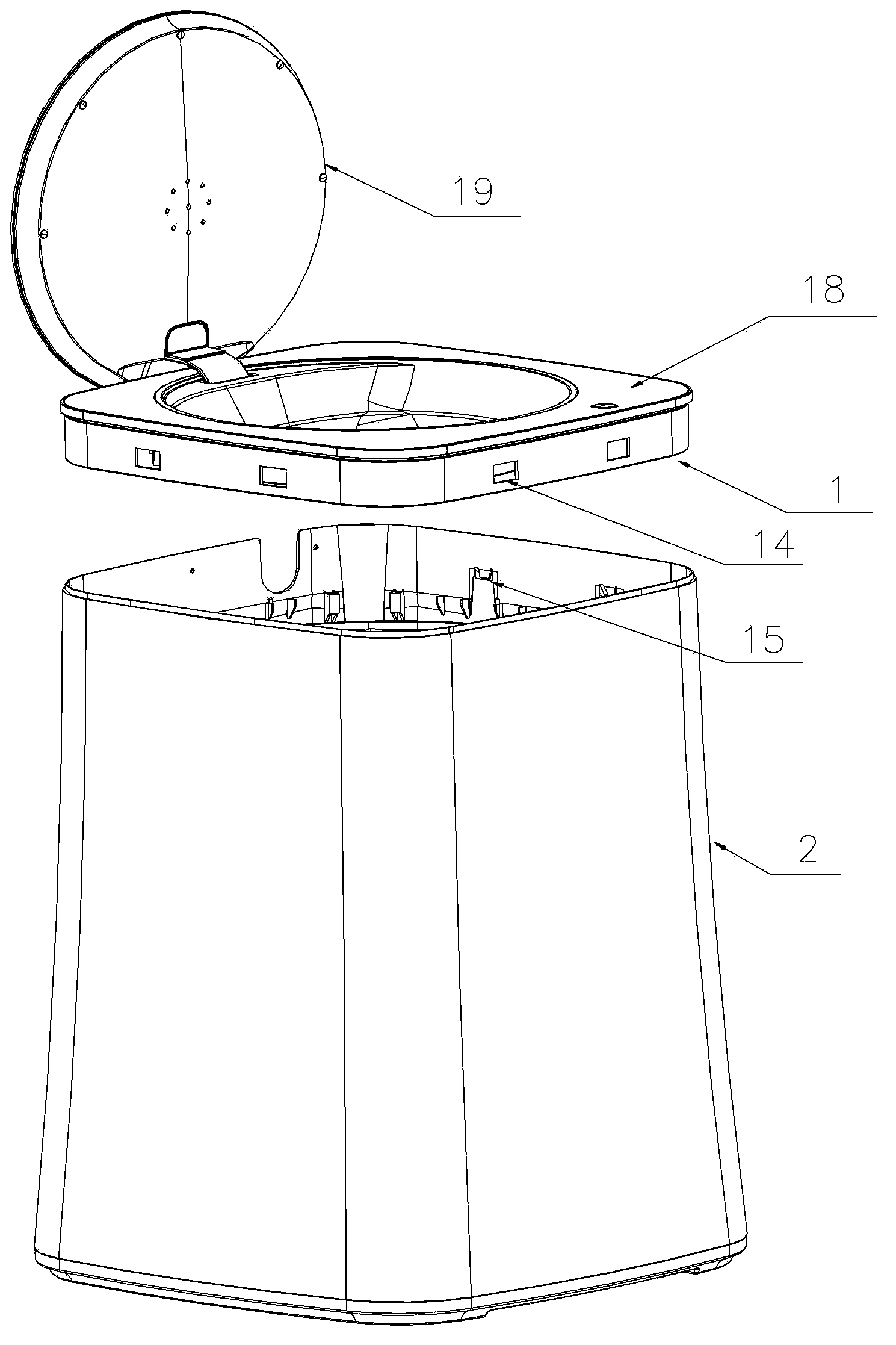 Washing machine control panel base and washing machine with same