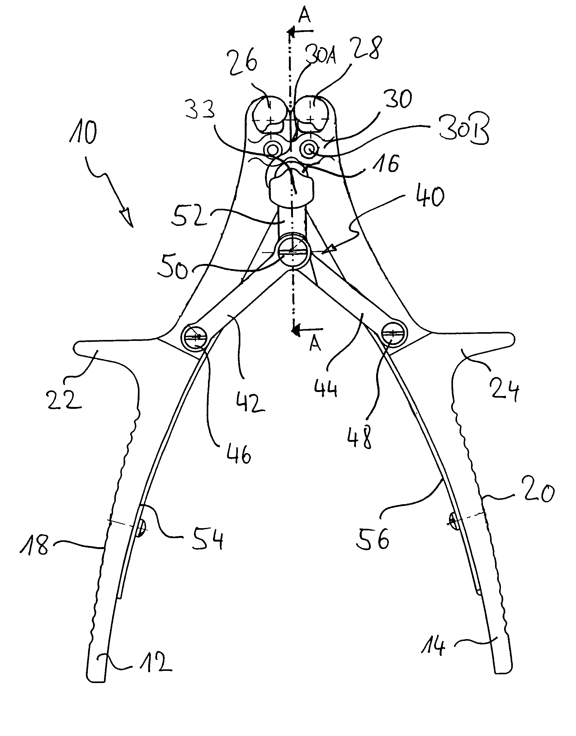 Surgical bending forceps and bending forceps system