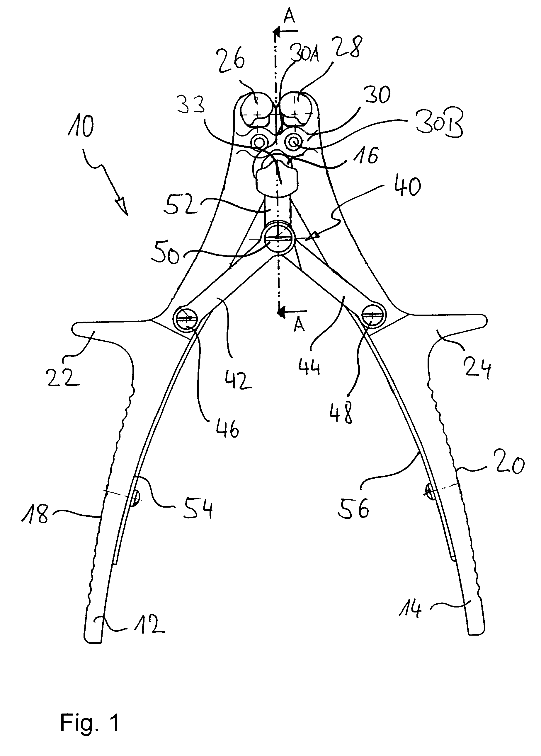 Surgical bending forceps and bending forceps system