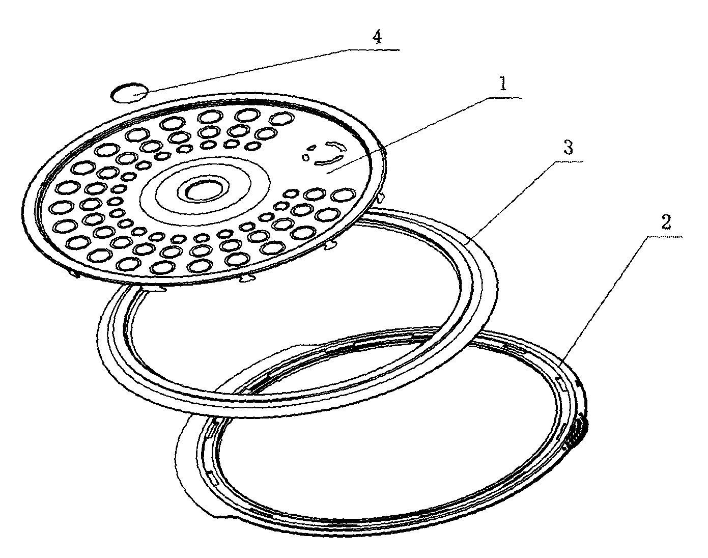 Rice cover sealing plate device capable of being rapidly detached