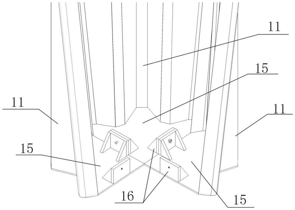 Modular horizontal blocking device, blocking system and blocking method for polluted site