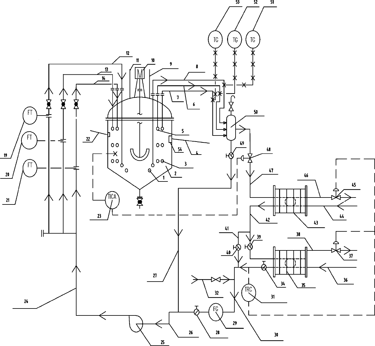 Reaction temperature stability maintaining system of system for producing adipic acid by nitric acid oxidation method