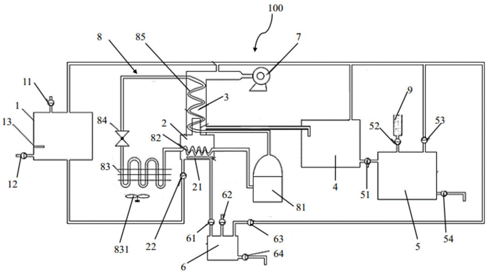 Distilled water preparation device