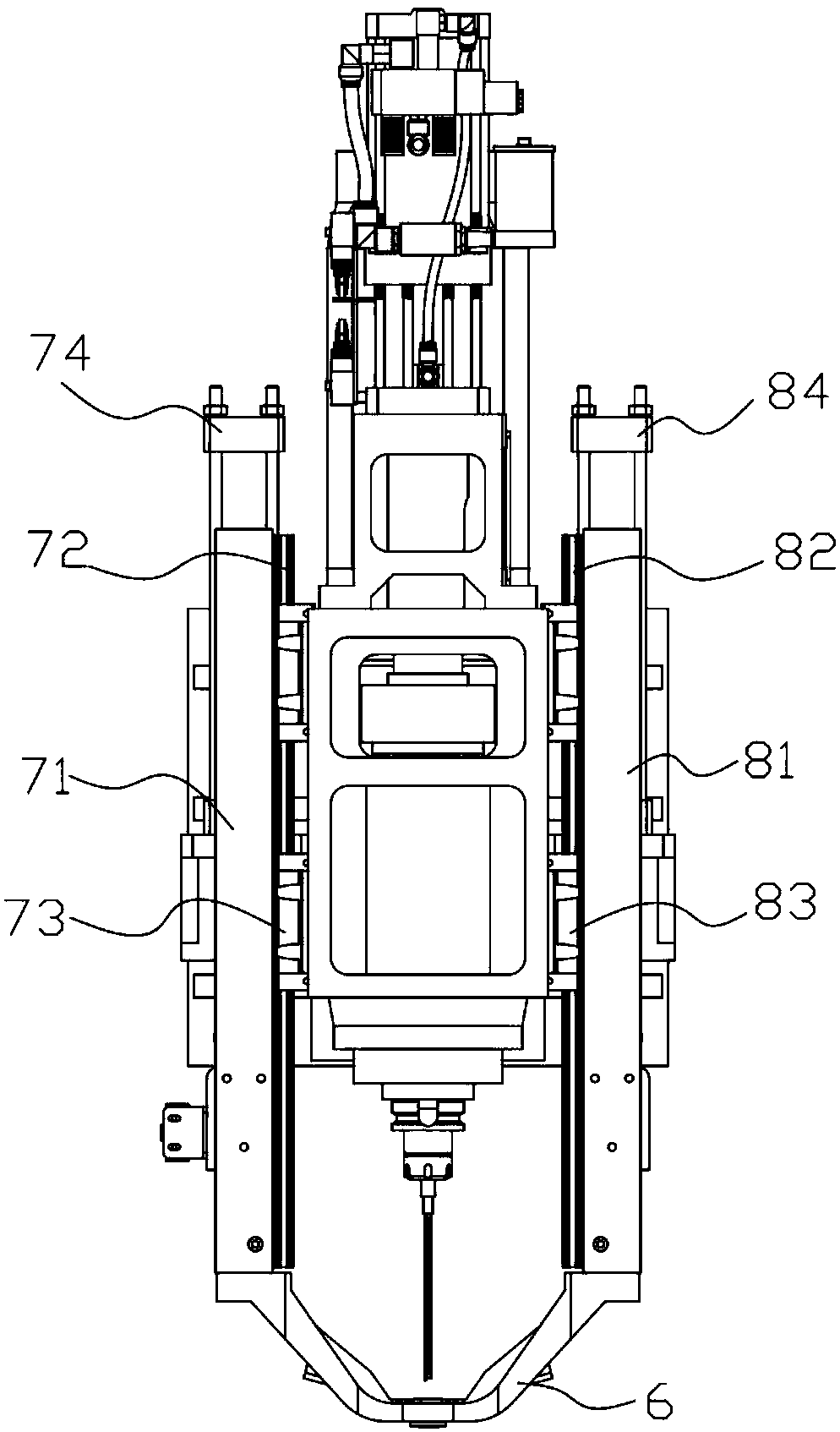 Drill bit guide sleeve device of precise drilling machine