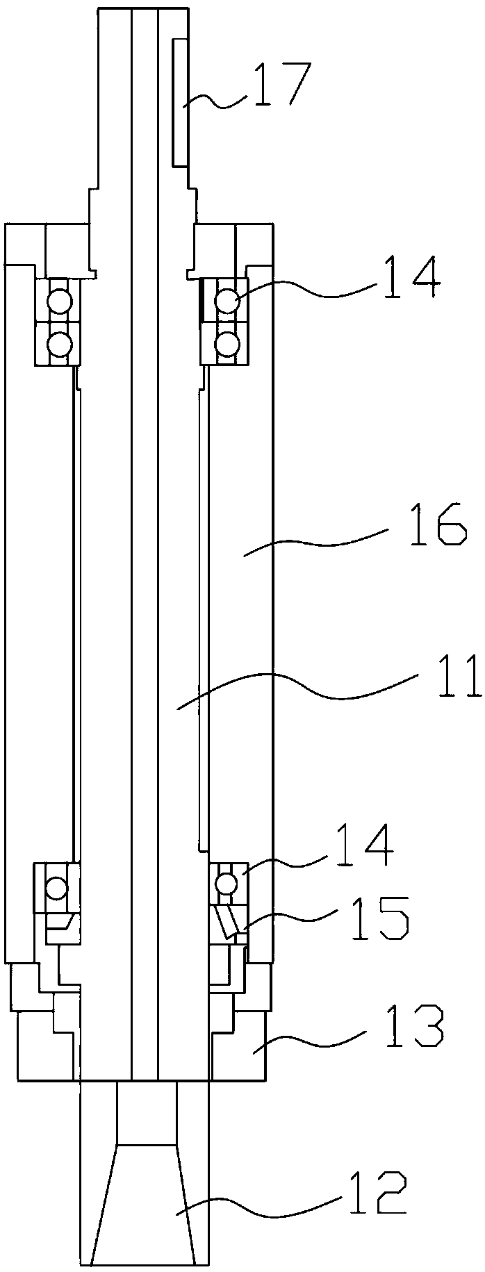 Drill bit guide sleeve device of precise drilling machine