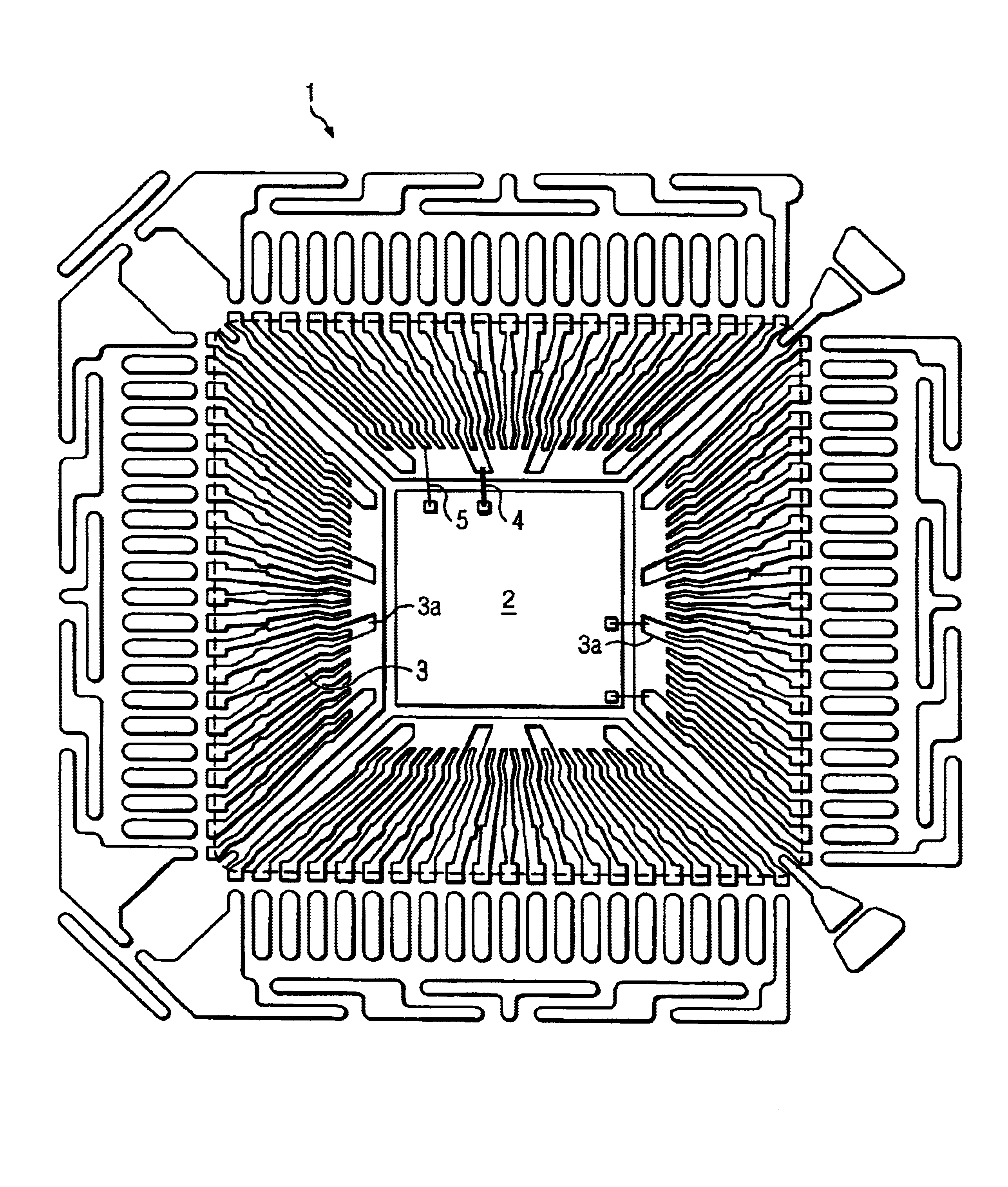 Leadframe for integrated circuit chips having low resistance connections