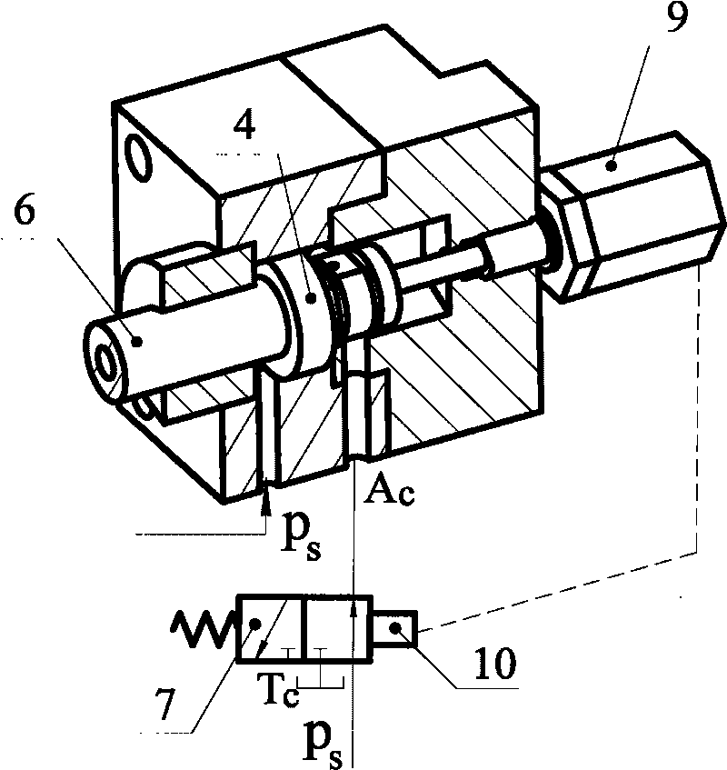 Large-flow high-frequency electrohydraulic exciting shock control valve drive system