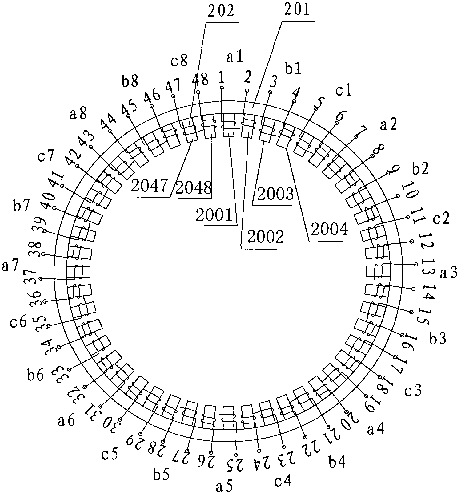 Low-loss low-speed permanent magnet synchronous motor