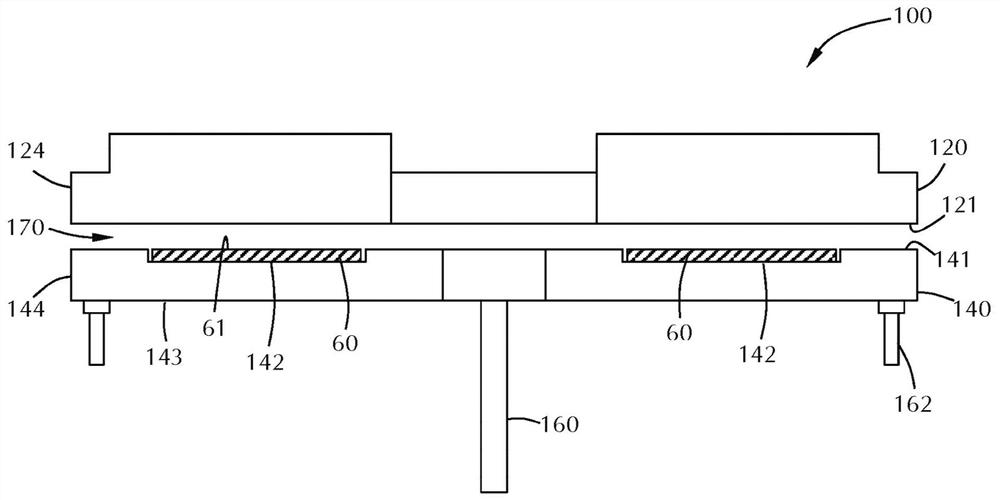 Apparatus for preventing backside deposition in a space ald processing chamber