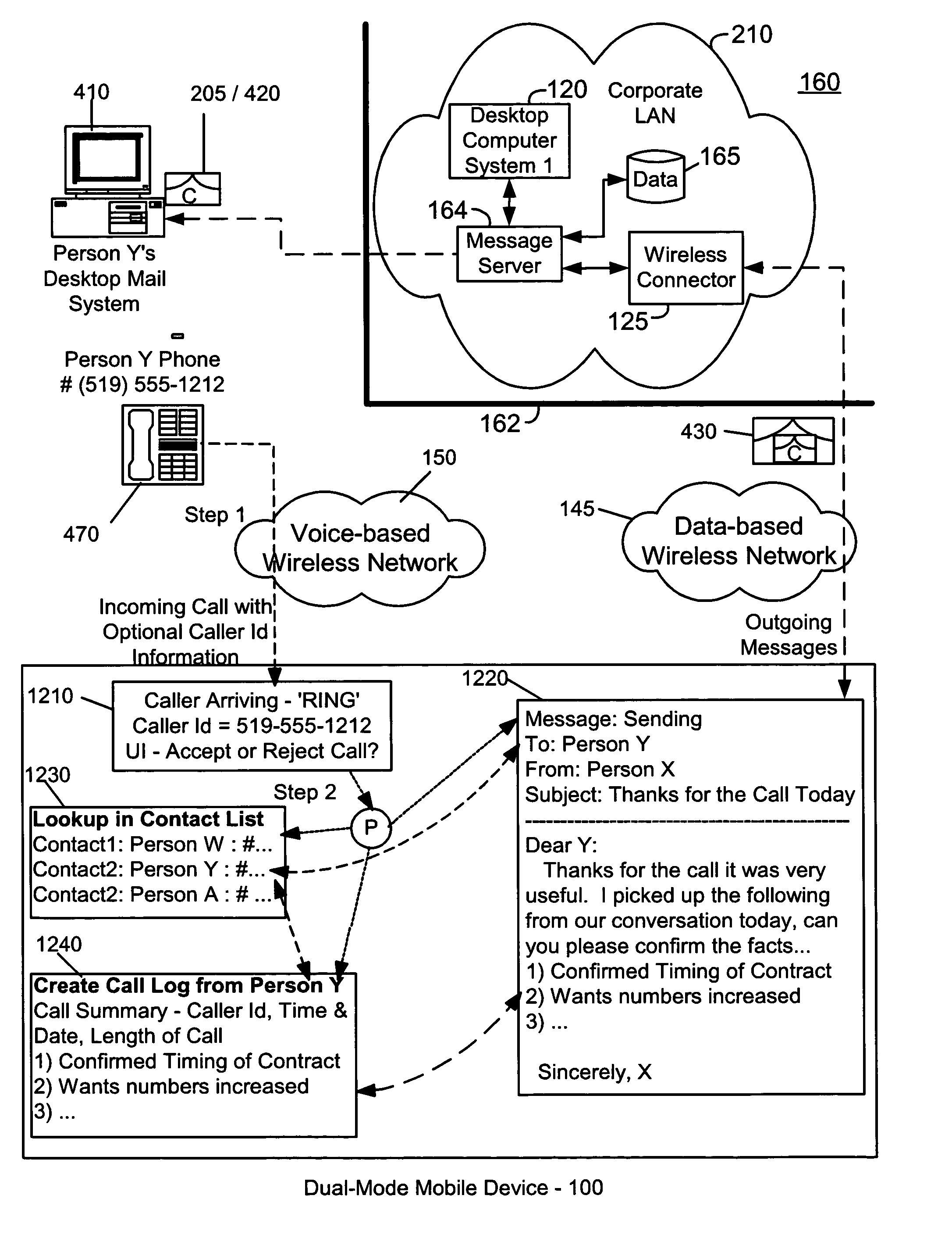 Advanced voice and data operations in a mobile data communication device