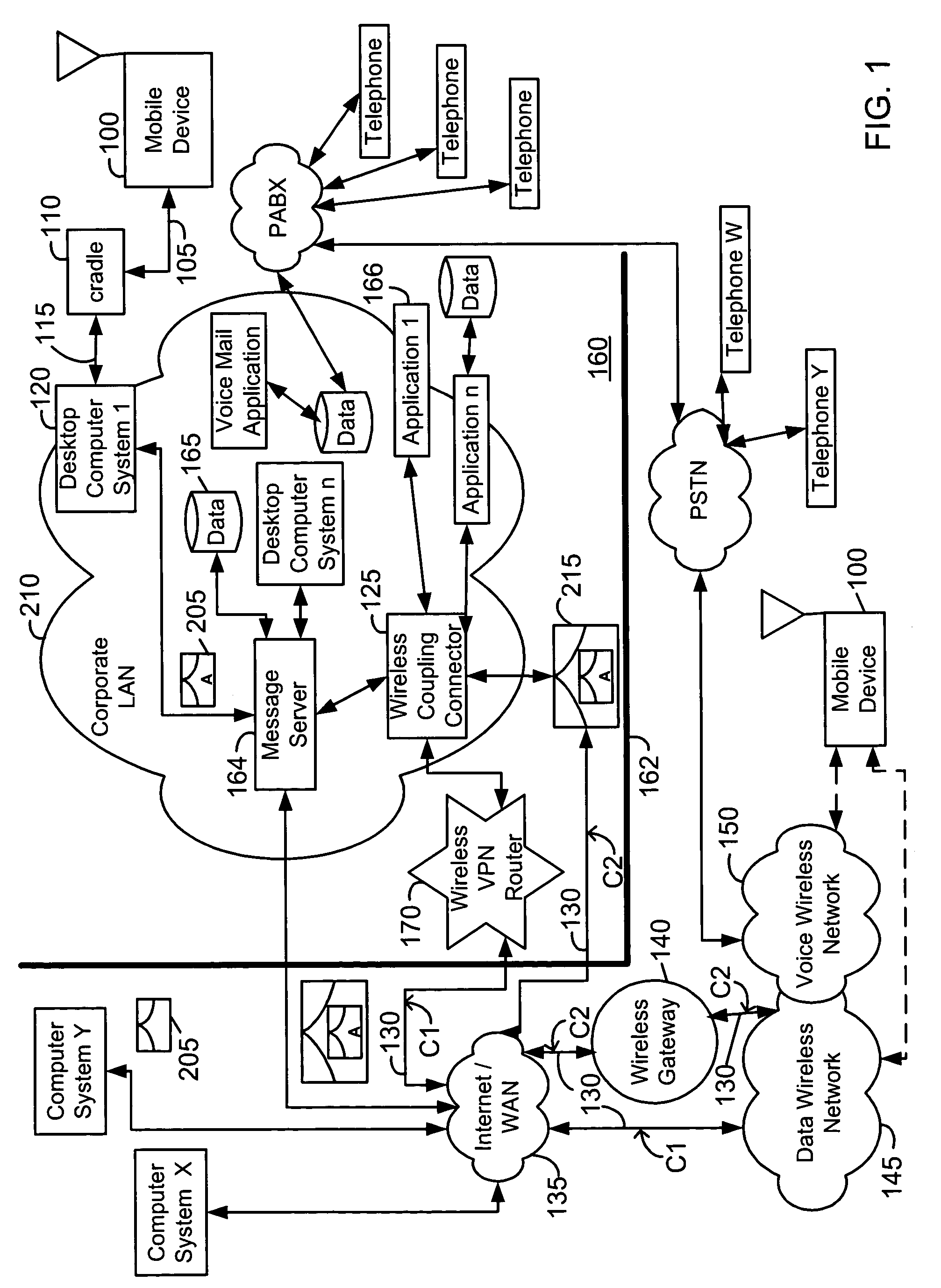 Advanced voice and data operations in a mobile data communication device