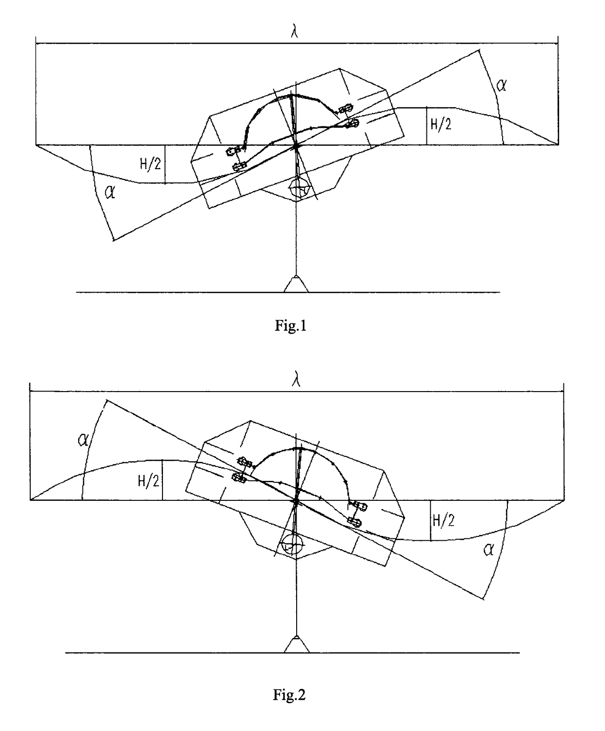 Heavy hammer type wave power generation method and device