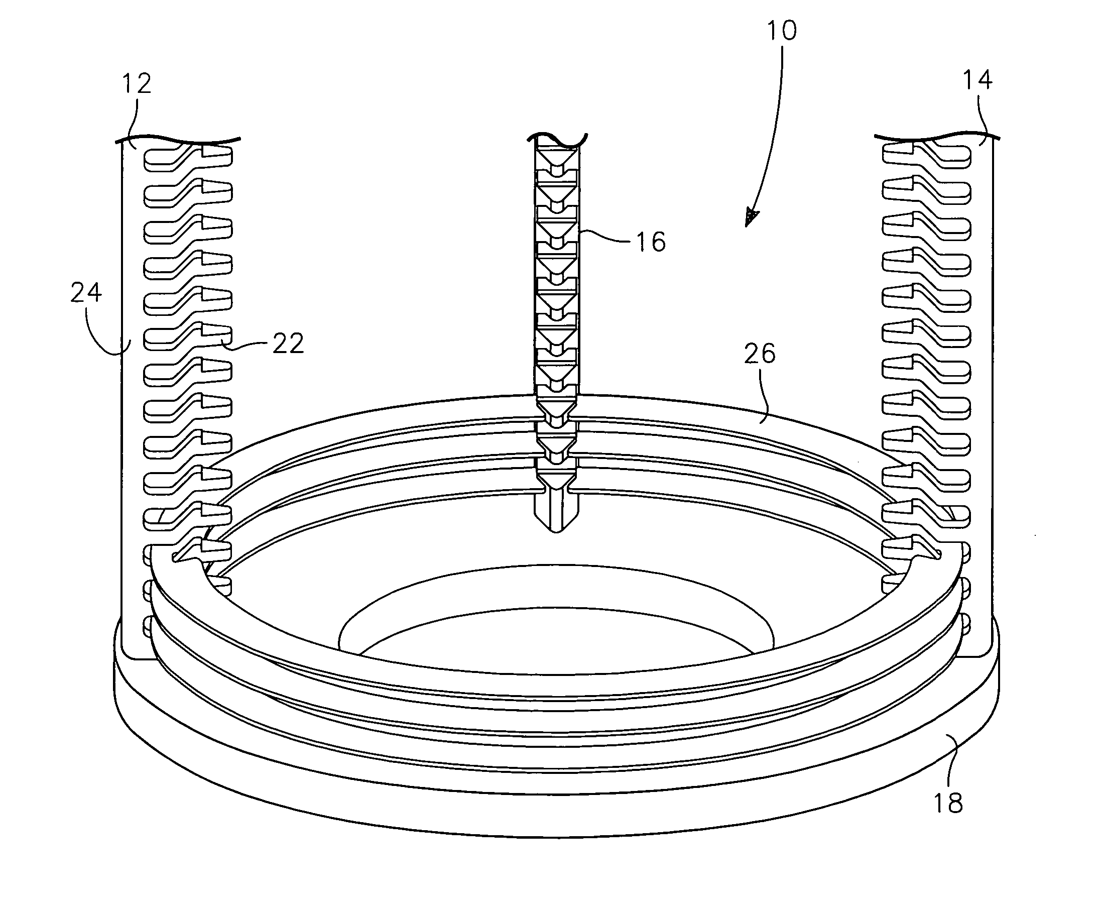 Detachable edge ring for thermal processing support towers