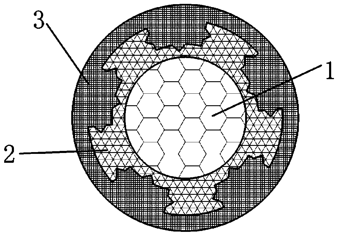 A kind of flexible wear-resistant cross embedded rubber cable and preparation method