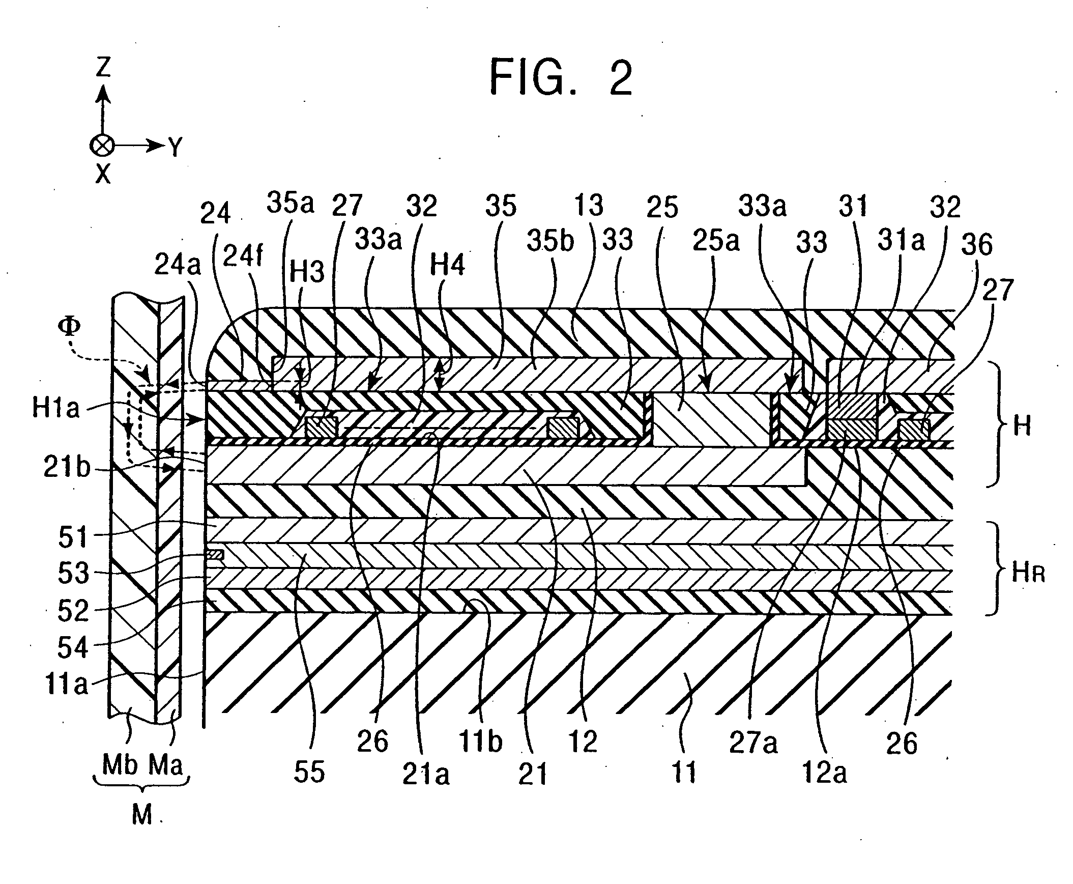 Perpendicular magnetic recording head having main magnetic pole layer formed on high-flatness surface, and method of manufacturing the head