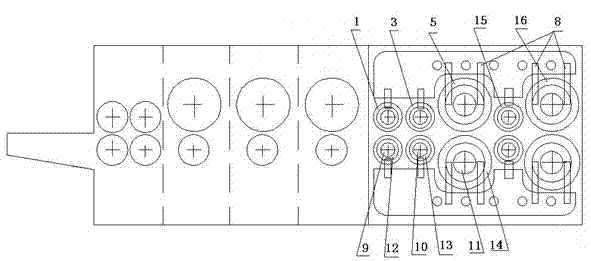 Combined crimping device of corrugated case print fluting machine