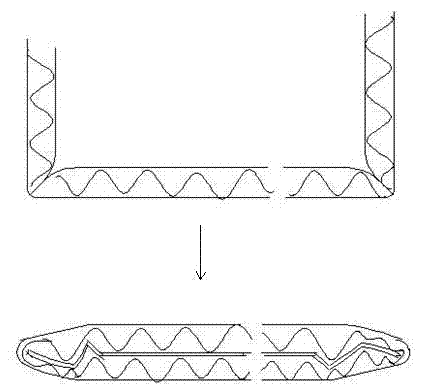 Combined crimping device of corrugated case print fluting machine