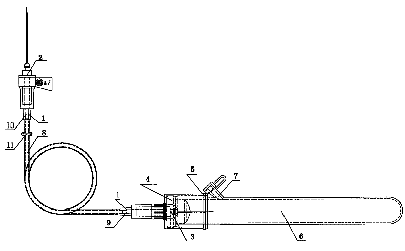 Disposable soft connecting band collection container and anti-freezing vacuum blood taking needle of bleeding opening