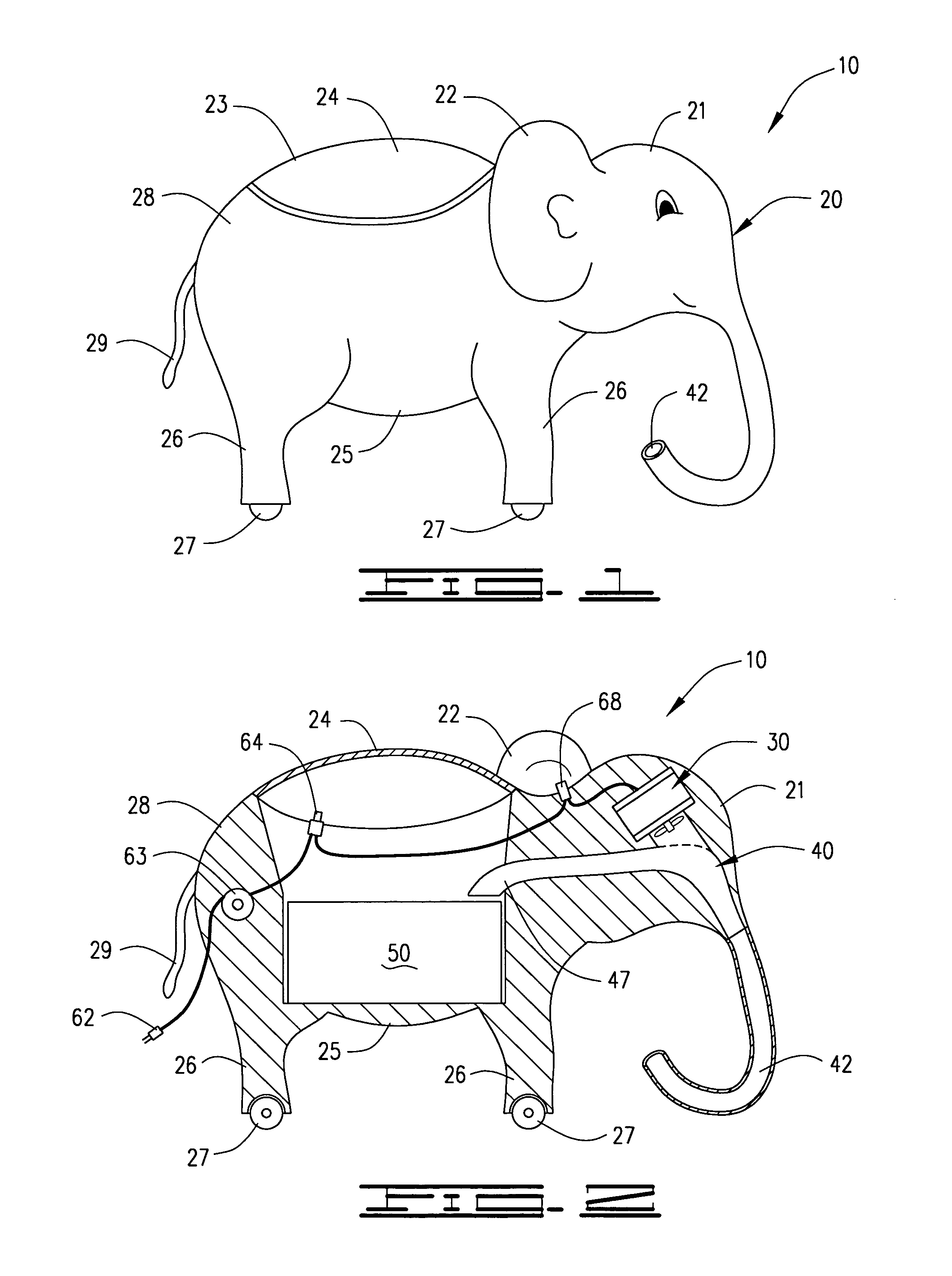 Animal shaped toy recovery and storage device