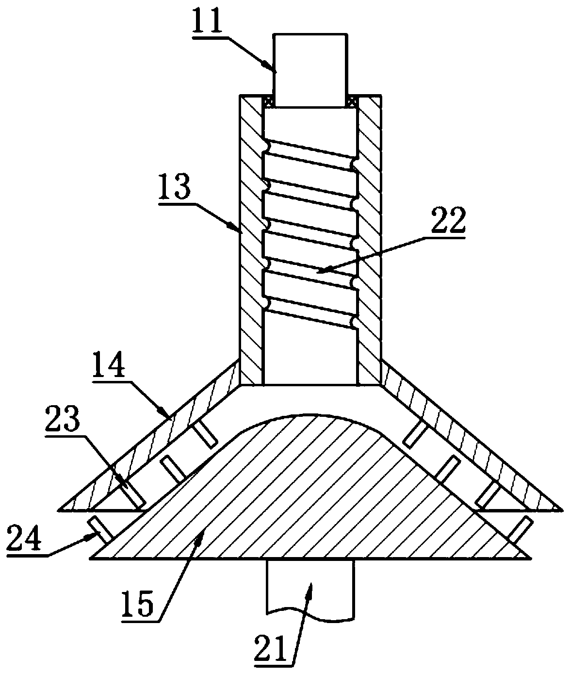 Vertical rubbing-breaking processing machine for traditional Chinese medicinal materials