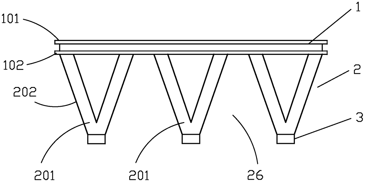 Processing method of bearing pile composite foundation structure via backfilling disposing reinforcement module