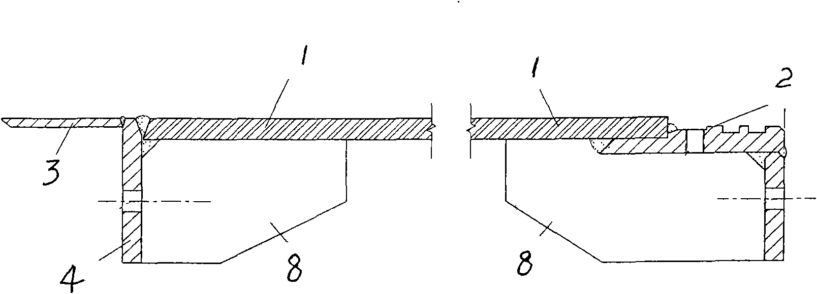 Curved-jacked steel pipe section and jacking method