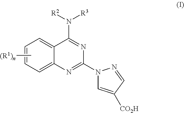 4-aminoquinazolin-2-yl-1-pyrrazole-4-carboxylic acid compounds as prolyl hydroxylase inhibitors