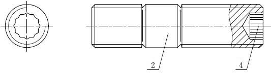 Self-balancing large-diameter bolt and special mechanical torque wrench device for same