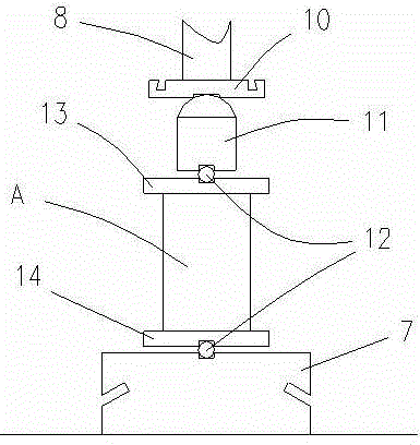 Concrete lever type tension-compression creep device provided with static pulley