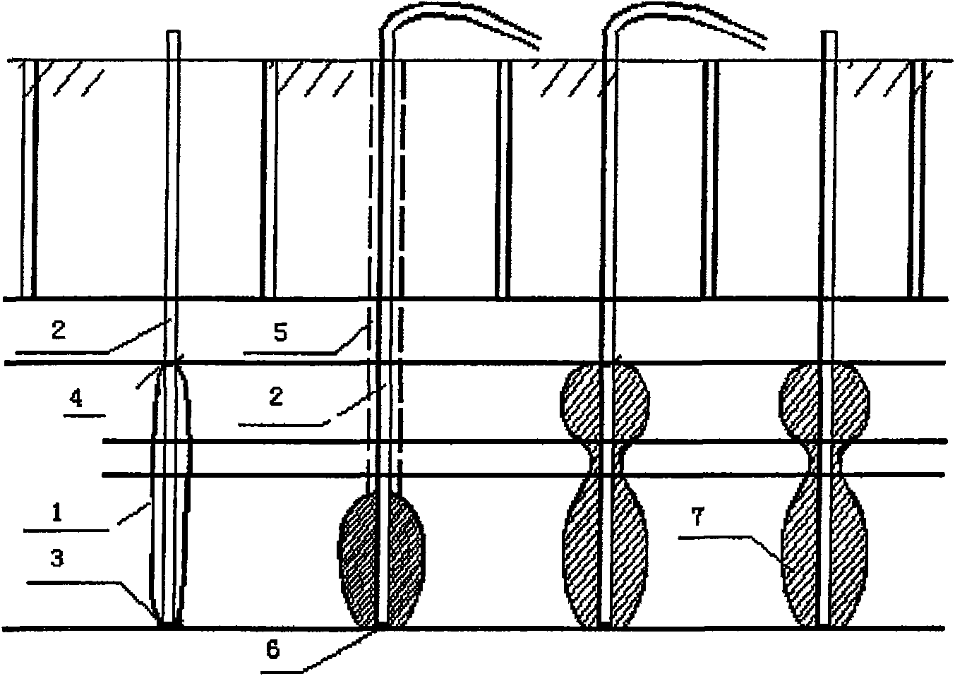 Cloth bag grouting pile-forming method