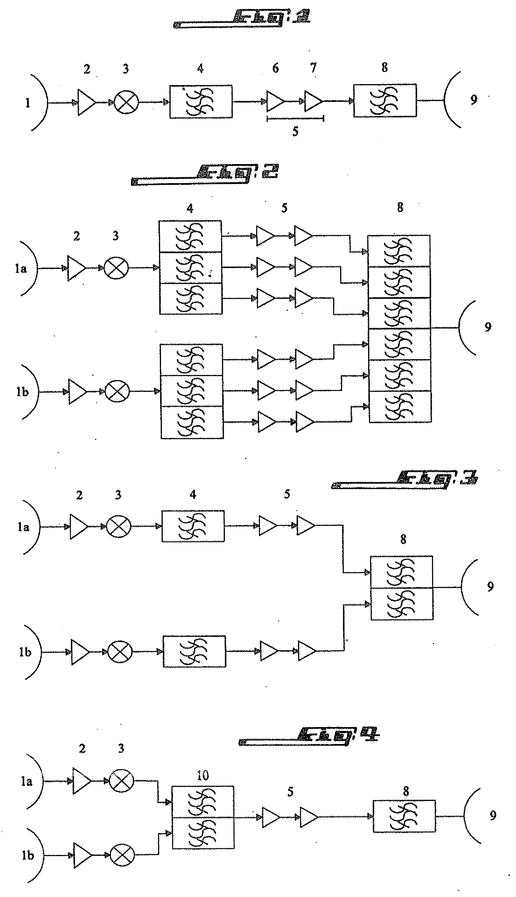 Uplink frequency multiplexing system