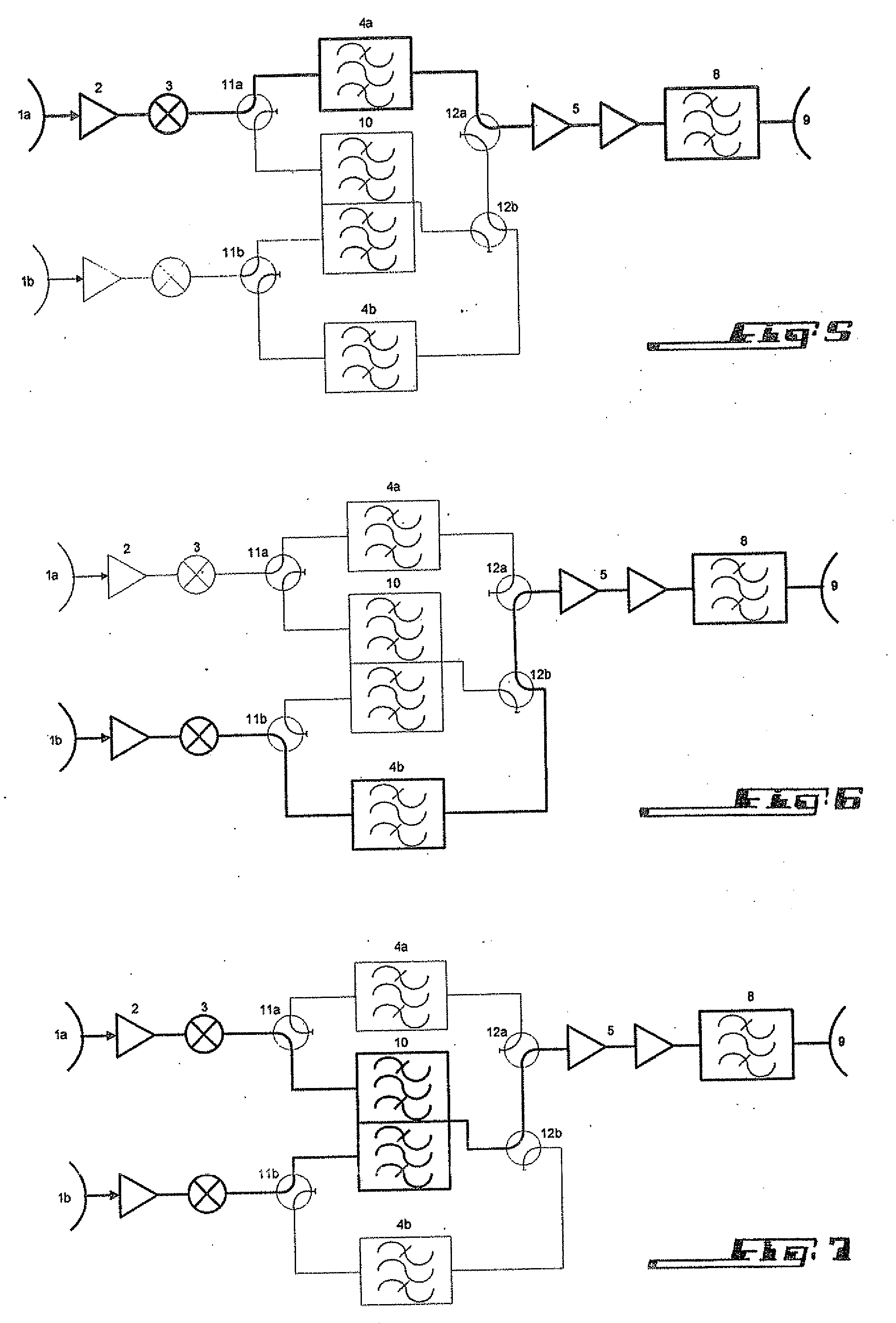 Uplink frequency multiplexing system