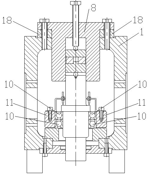 Modularized static stiffness testing device for angular contact ball bearings