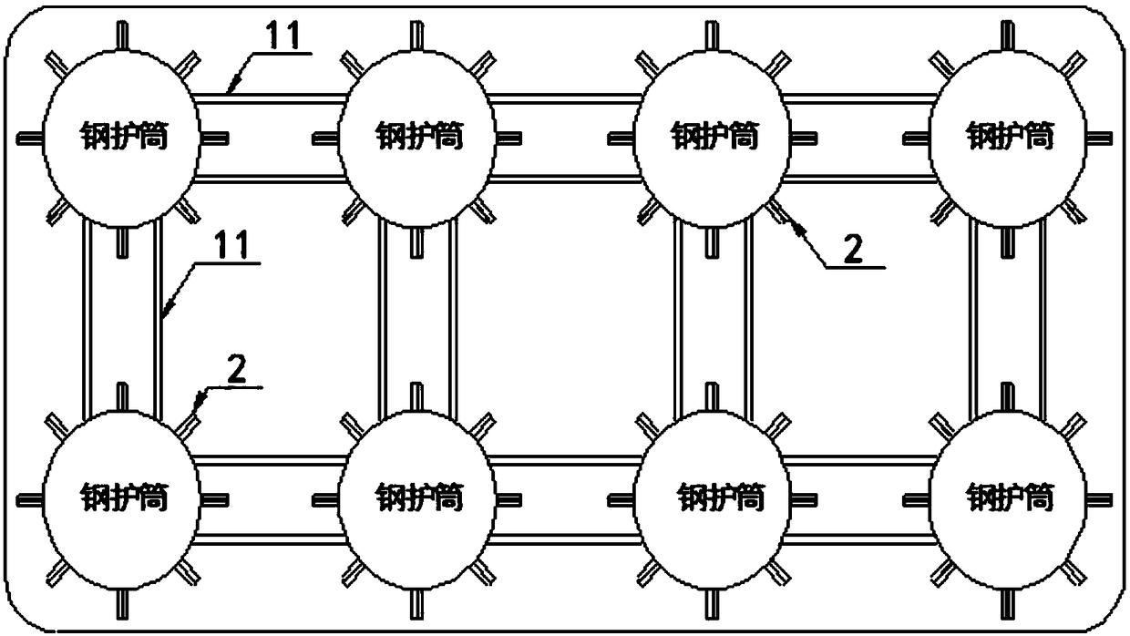 Construction method of deep water high pile bearing platform steel hanging box cofferdam