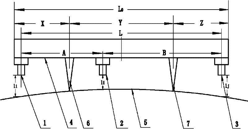 Method for measuring surface harshness of multi-measuring-point floating positioning