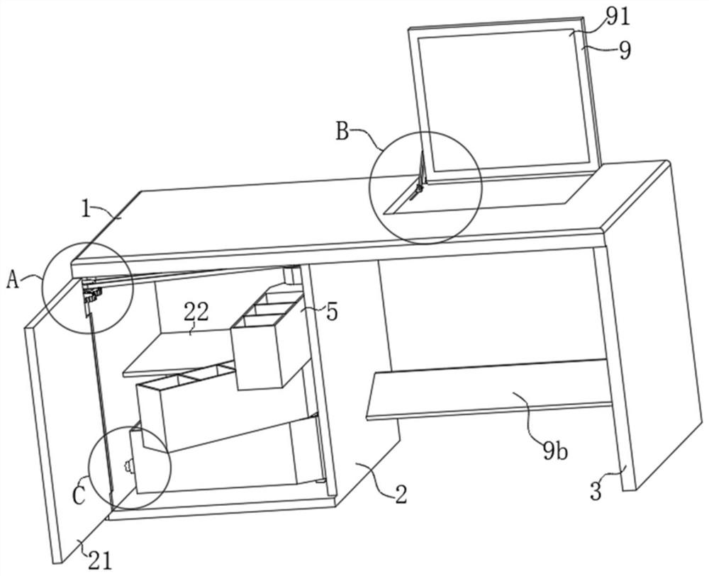 Dressing table convenient to store