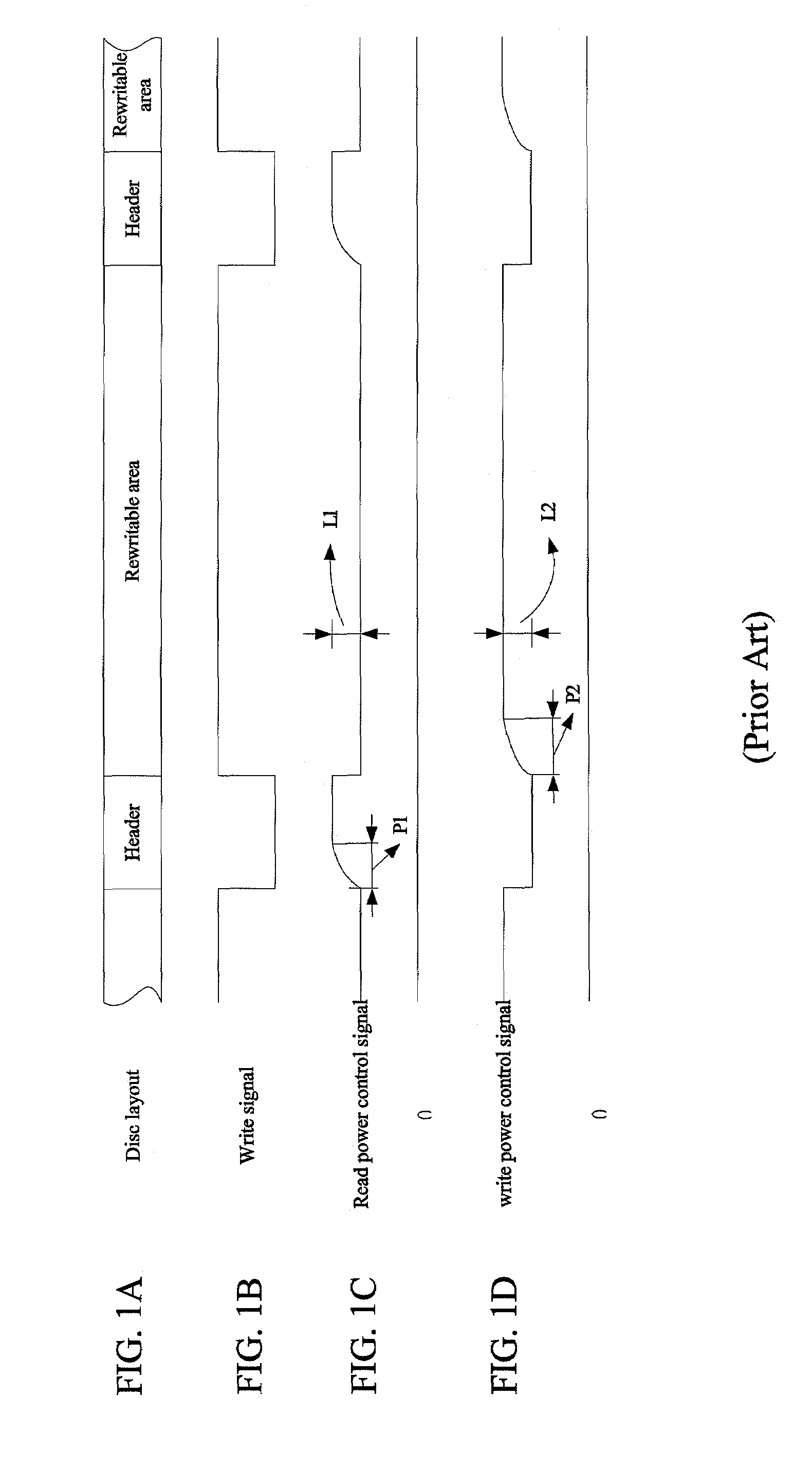 Read and write power control methods and system for optical recording device