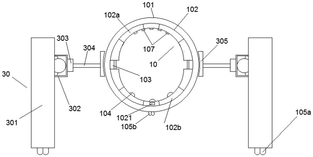 A mobile medicine cleaning device for circular application of medicine liquid points to limbs