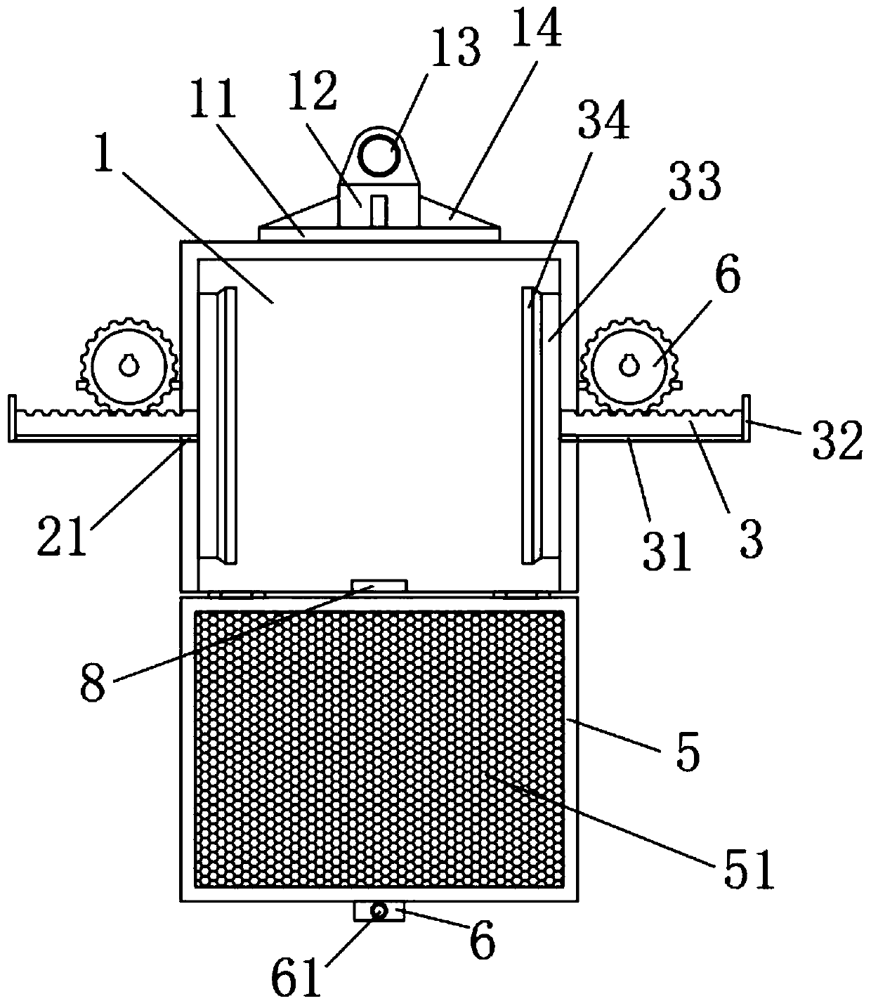 Concrete aerated block finished product kettle-out lifting tool