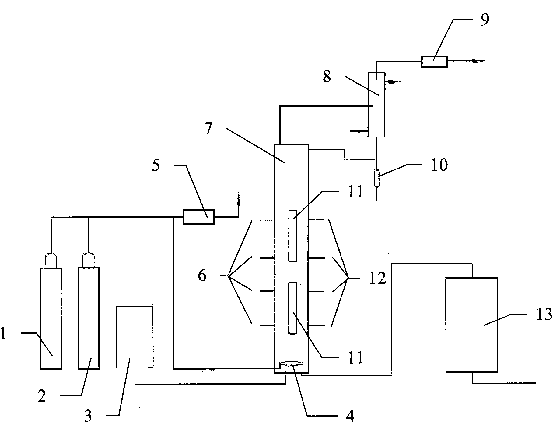 Explosion danger testing device for gas-phase reaction system and using method thereof