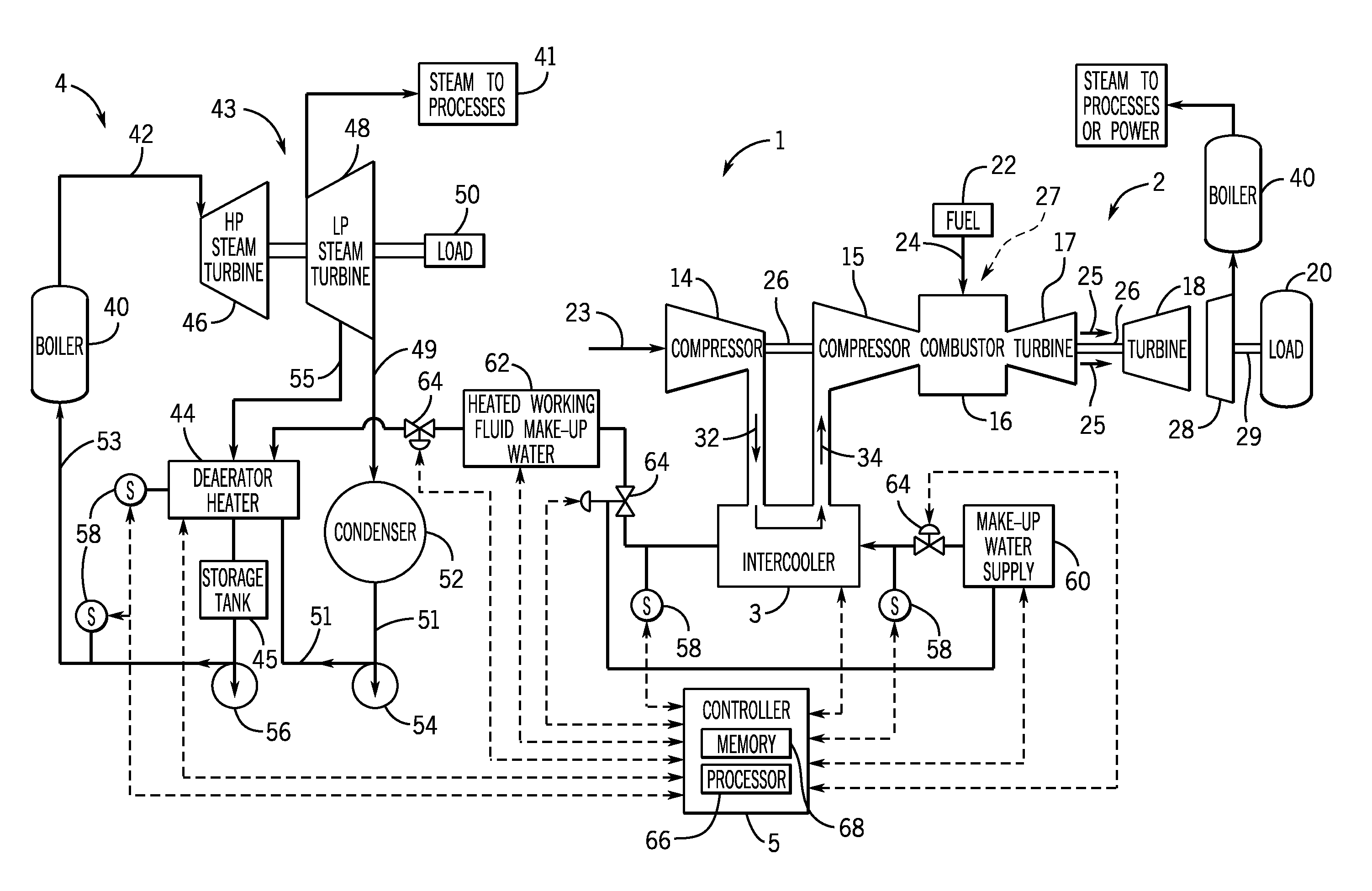 System and method for heating make-up working fluid of a steam system with engine fluid waste heat