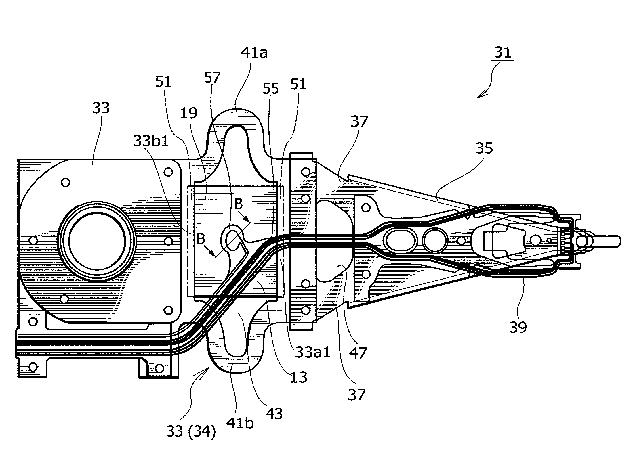 Wiring connecting structure for piezoelectric actuator, piezoelectric actuator, and head suspension