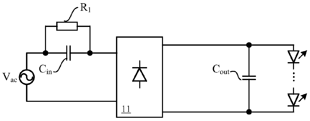 Capacitance buck-type LED driver and capacitance buck-type LED driving method thereof