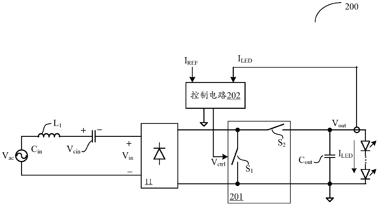 Capacitance buck-type LED driver and capacitance buck-type LED driving method thereof