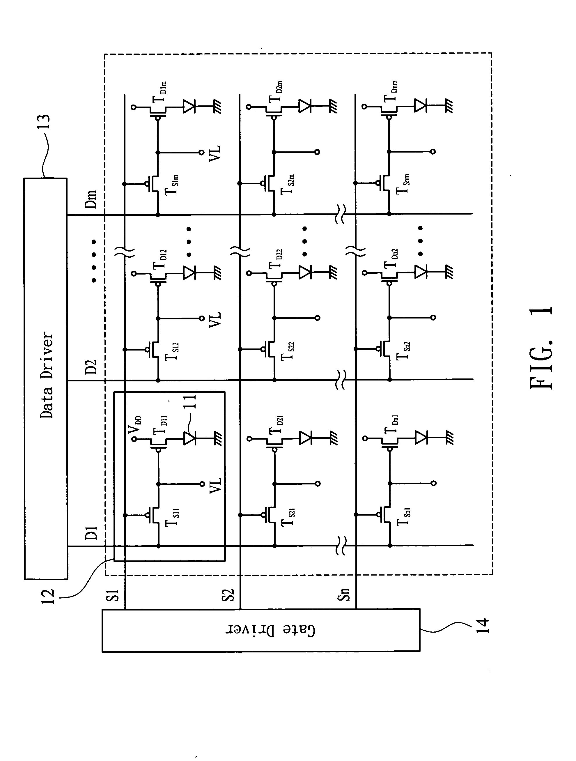 Passive matrix organic light emitting diode display device