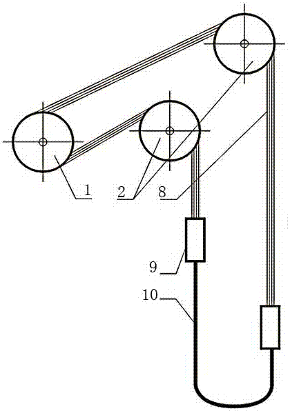 A multi-rope friction hoist